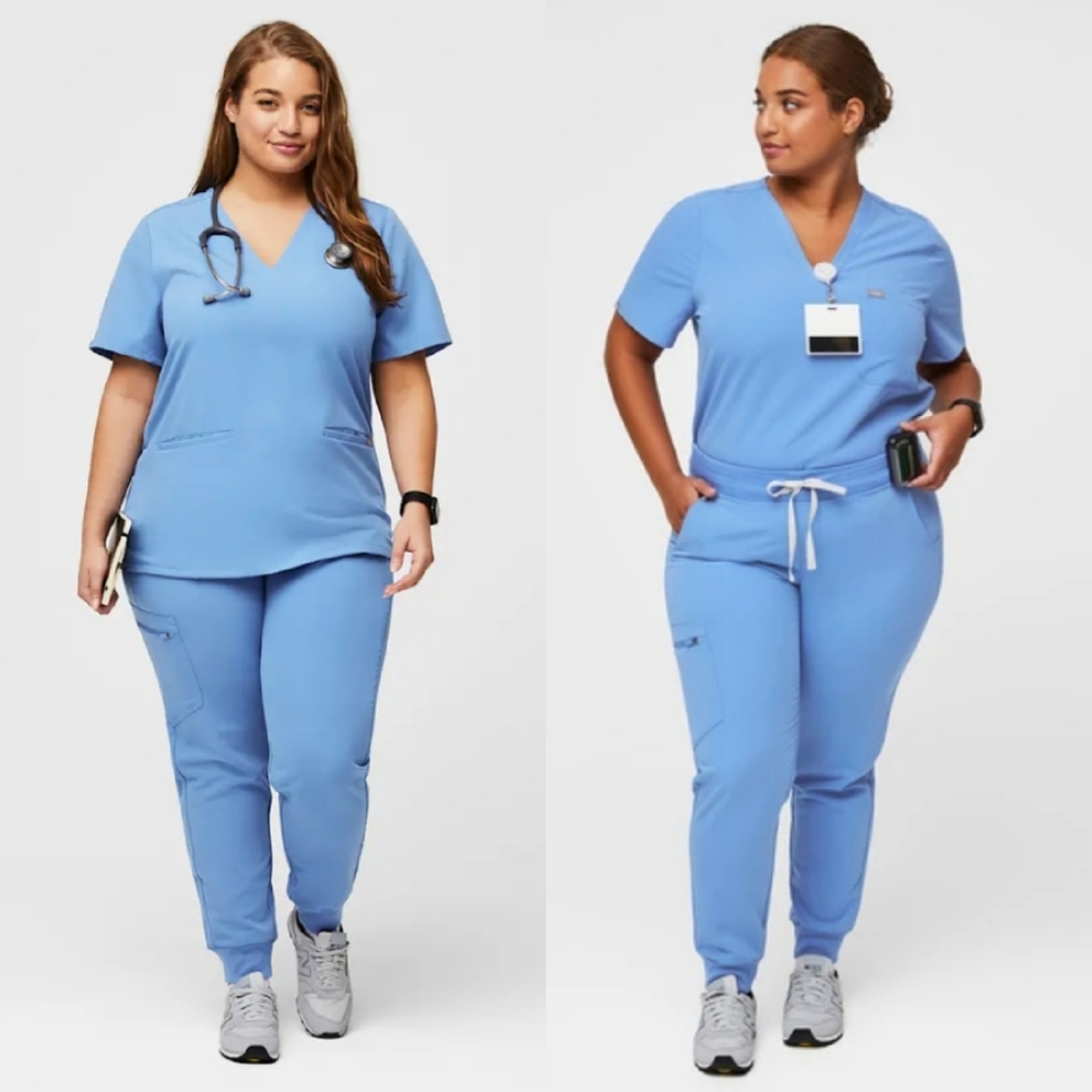 Figs Women's Scrub Set in Light Blue